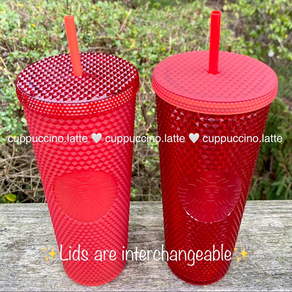 ❤️LAST SET❤️Starbucks US Red Studded Tumbler & China Strawberry Overseas Studded - Picture 6 of 6